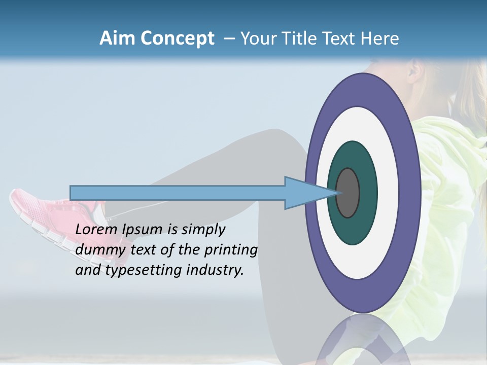 A Woman Is Sitting On The Beach With Her Feet Up In The Air PowerPoint Template