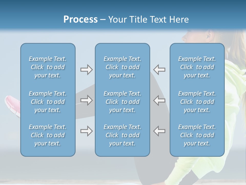 A Woman Is Sitting On The Beach With Her Feet Up In The Air PowerPoint Template