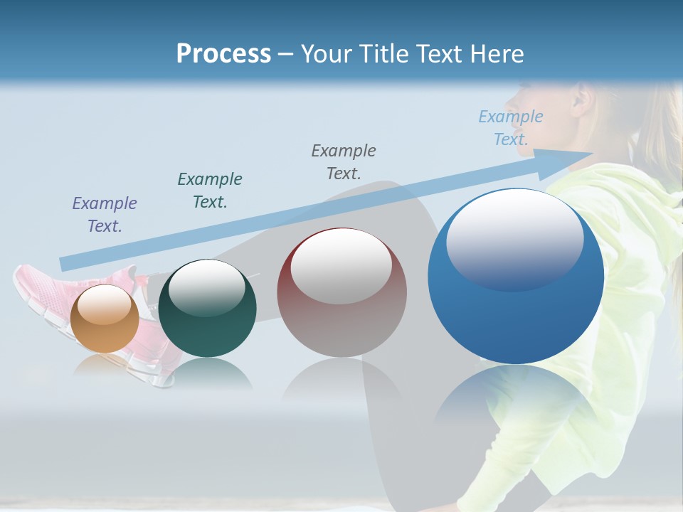 A Woman Is Sitting On The Beach With Her Feet Up In The Air PowerPoint Template