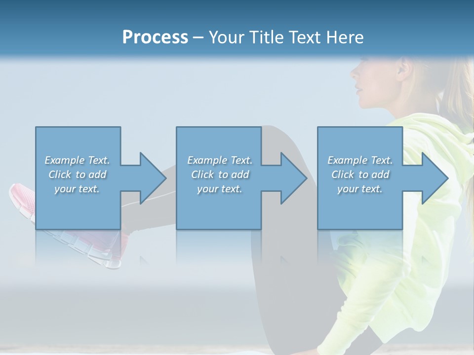 A Woman Is Sitting On The Beach With Her Feet Up In The Air PowerPoint Template