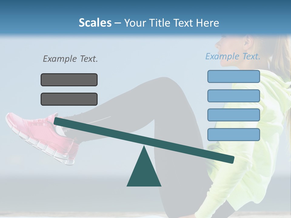 A Woman Is Sitting On The Beach With Her Feet Up In The Air PowerPoint Template