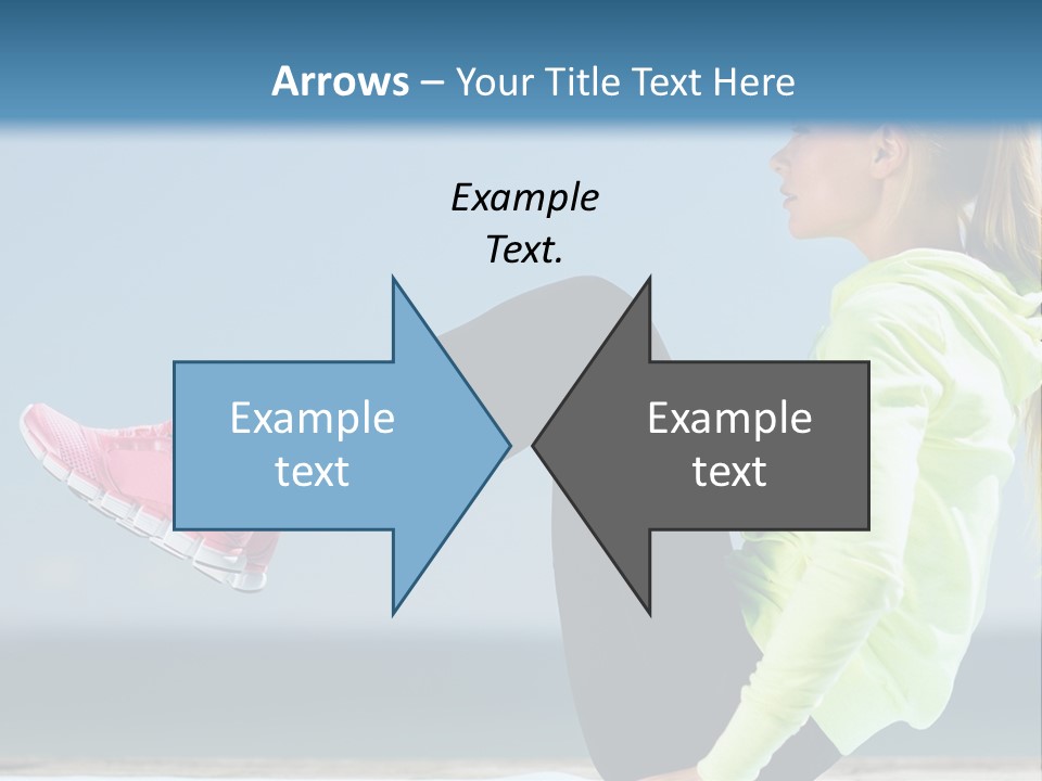 A Woman Is Sitting On The Beach With Her Feet Up In The Air PowerPoint Template