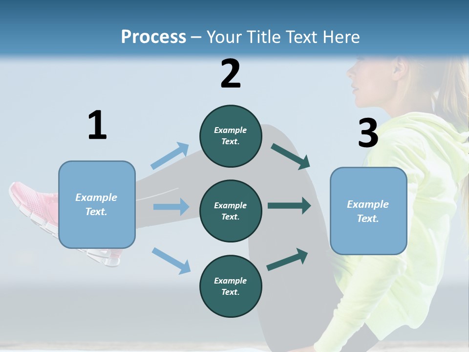 A Woman Is Sitting On The Beach With Her Feet Up In The Air PowerPoint Template