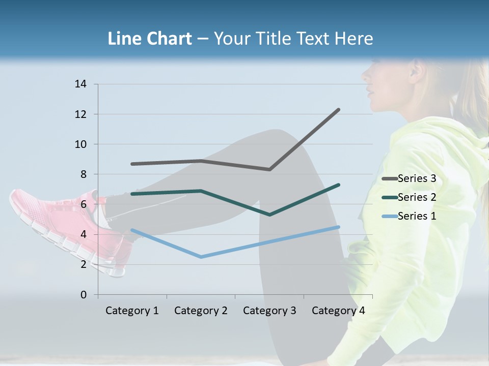 A Woman Is Sitting On The Beach With Her Feet Up In The Air PowerPoint Template