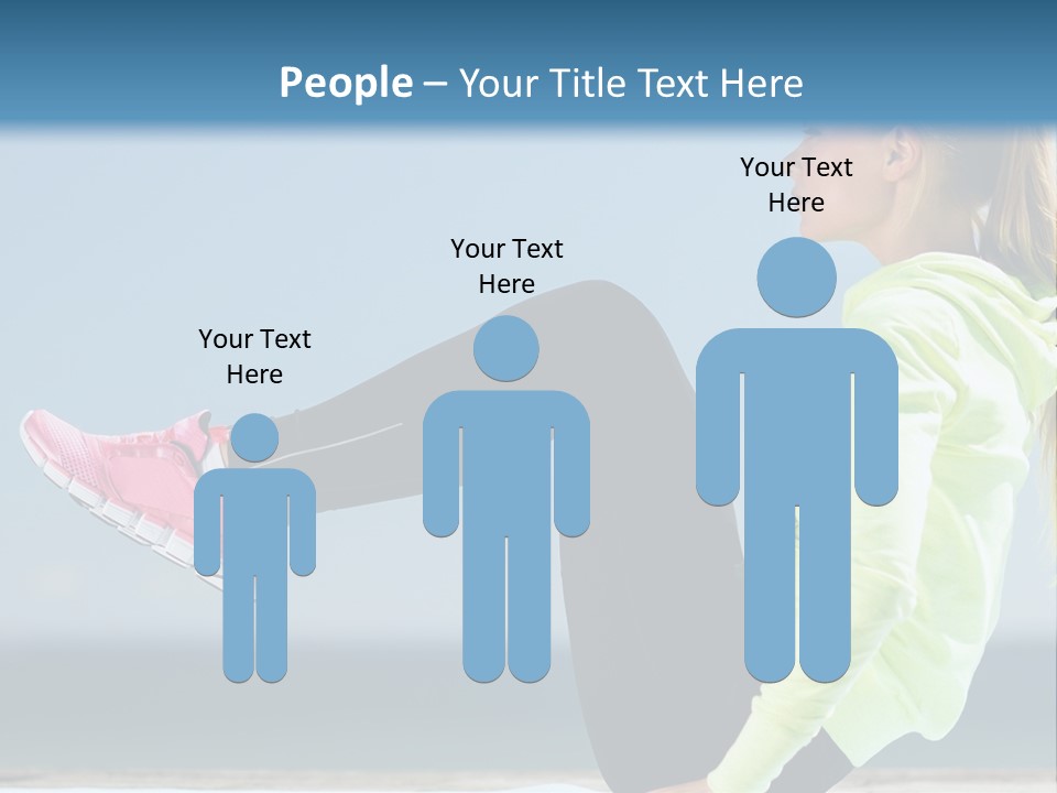 A Woman Is Sitting On The Beach With Her Feet Up In The Air PowerPoint Template