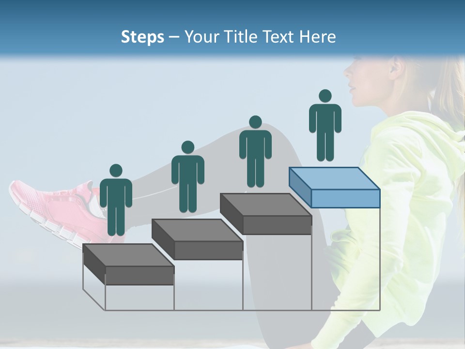 A Woman Is Sitting On The Beach With Her Feet Up In The Air PowerPoint Template