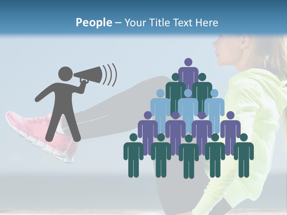 A Woman Is Sitting On The Beach With Her Feet Up In The Air PowerPoint Template