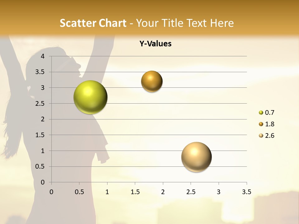 A Woman Raising Her Arms In The Air PowerPoint Template