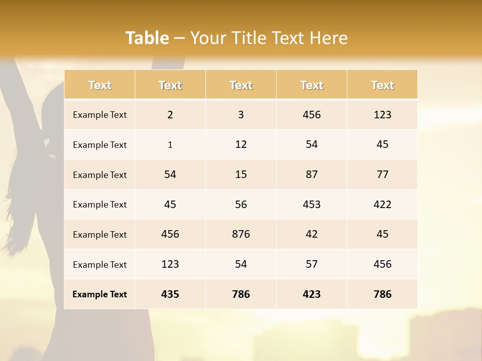A Woman Raising Her Arms In The Air PowerPoint Template