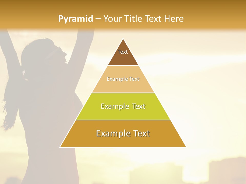 A Woman Raising Her Arms In The Air PowerPoint Template