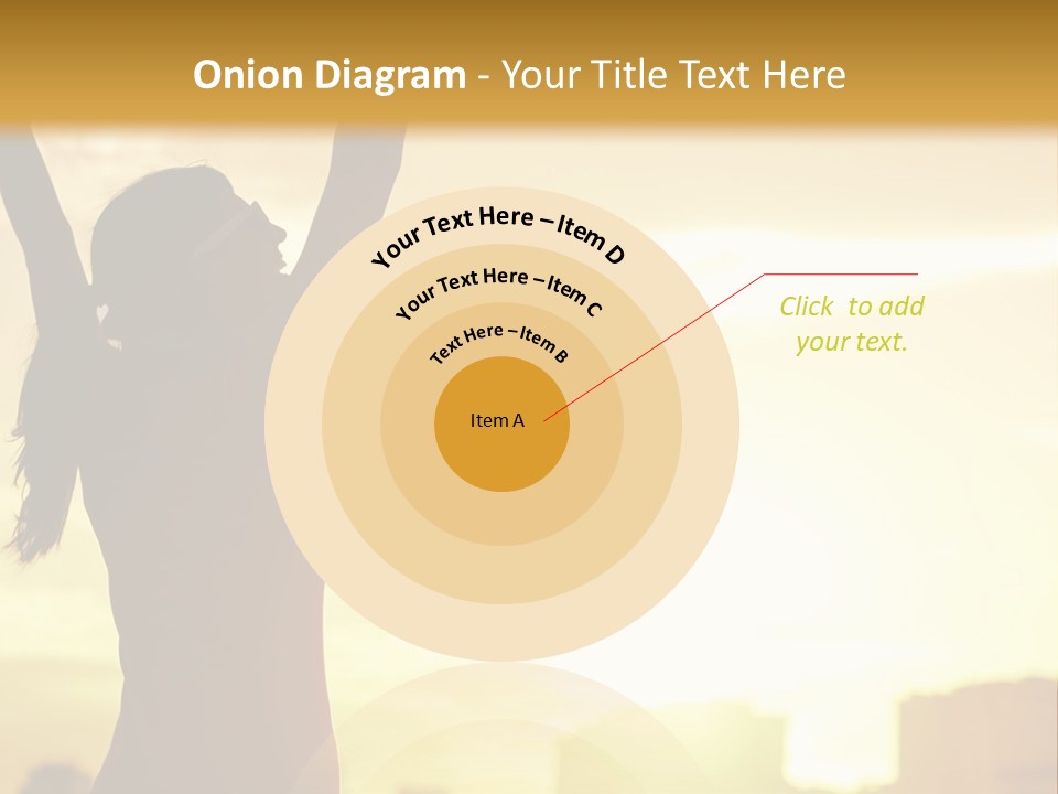 A Woman Raising Her Arms In The Air PowerPoint Template