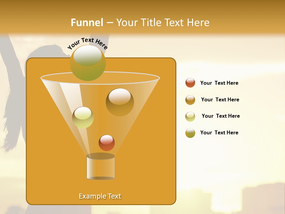 A Woman Raising Her Arms In The Air PowerPoint Template