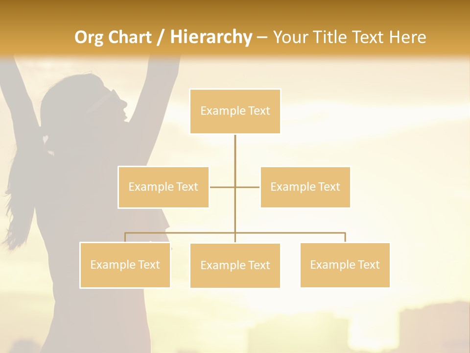 A Woman Raising Her Arms In The Air PowerPoint Template