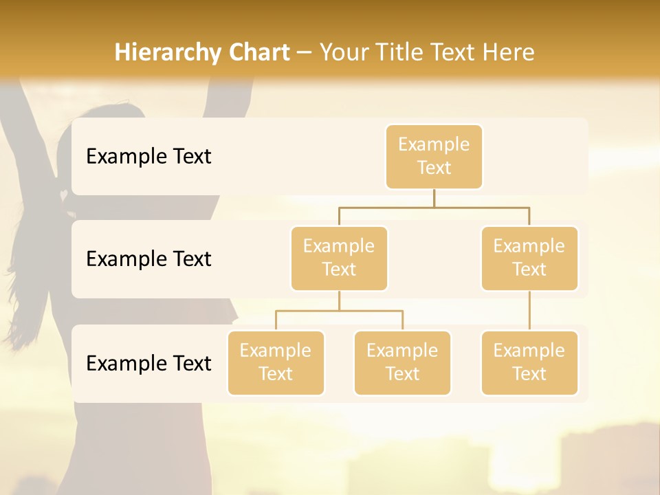 A Woman Raising Her Arms In The Air PowerPoint Template