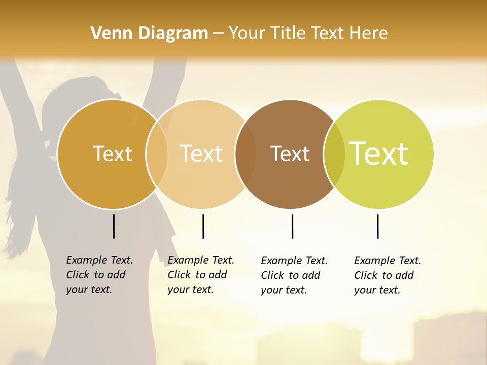 A Woman Raising Her Arms In The Air PowerPoint Template