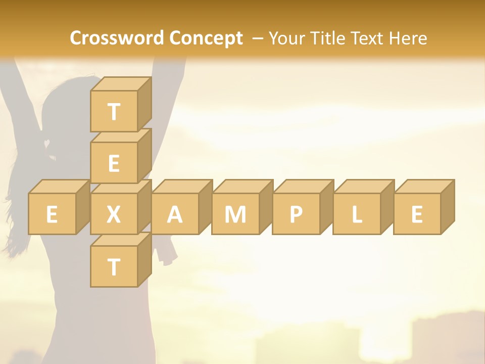 A Woman Raising Her Arms In The Air PowerPoint Template