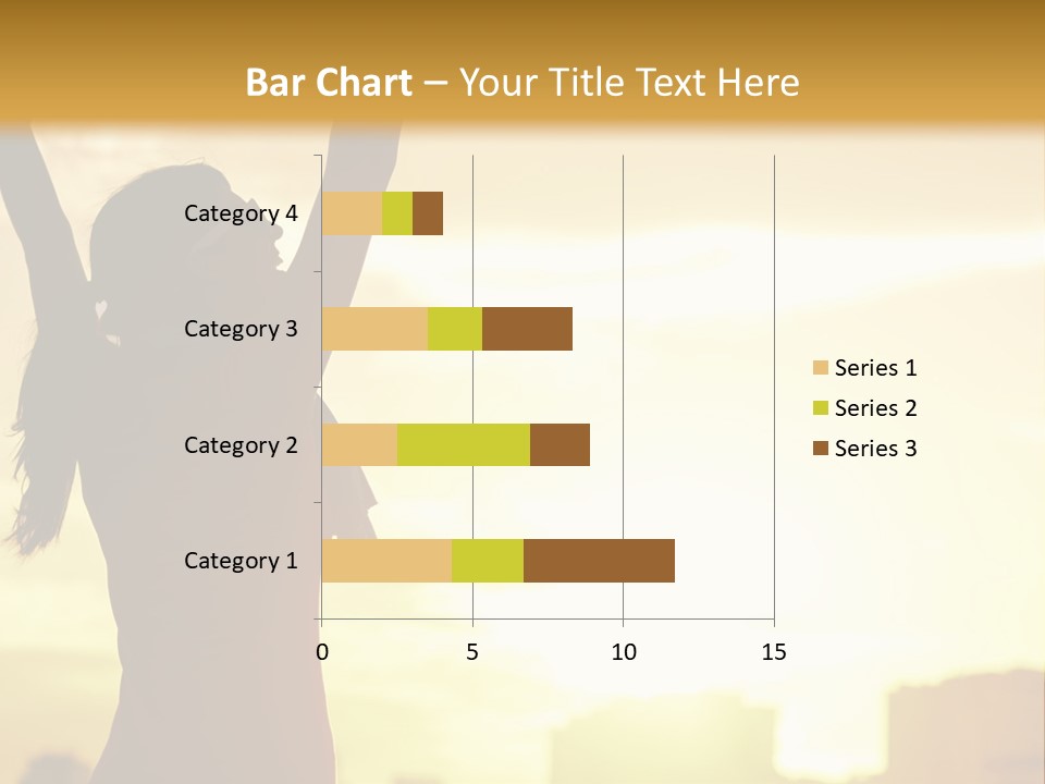 A Woman Raising Her Arms In The Air PowerPoint Template