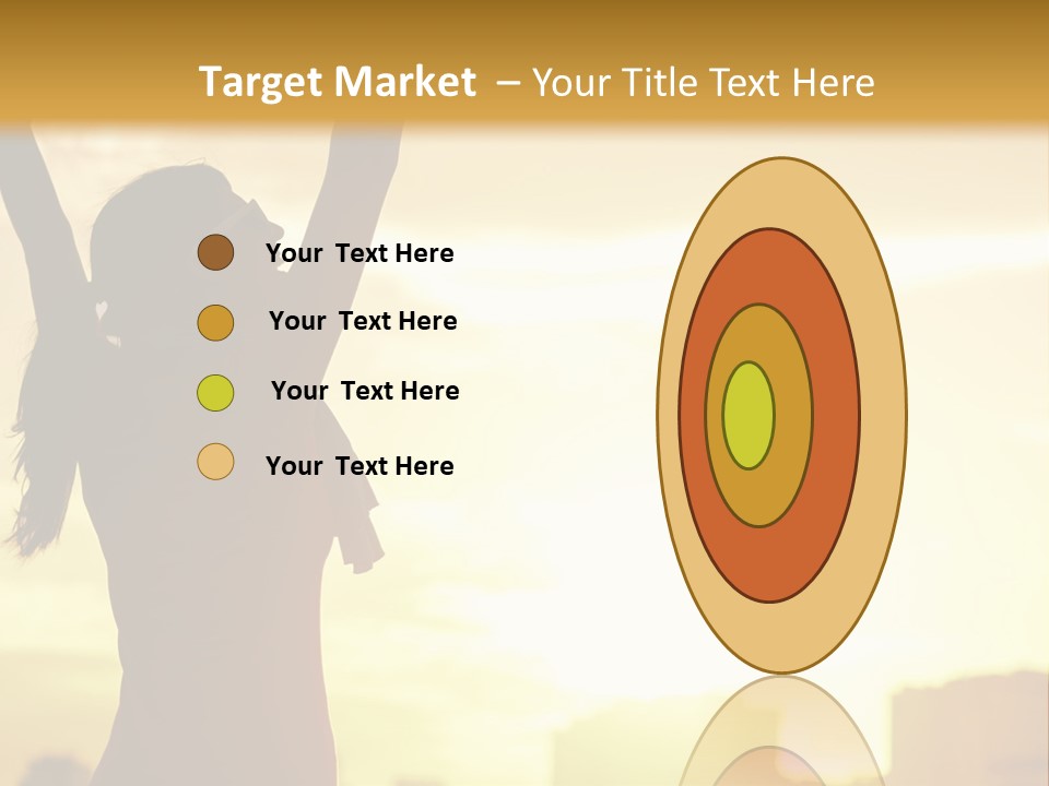 A Woman Raising Her Arms In The Air PowerPoint Template