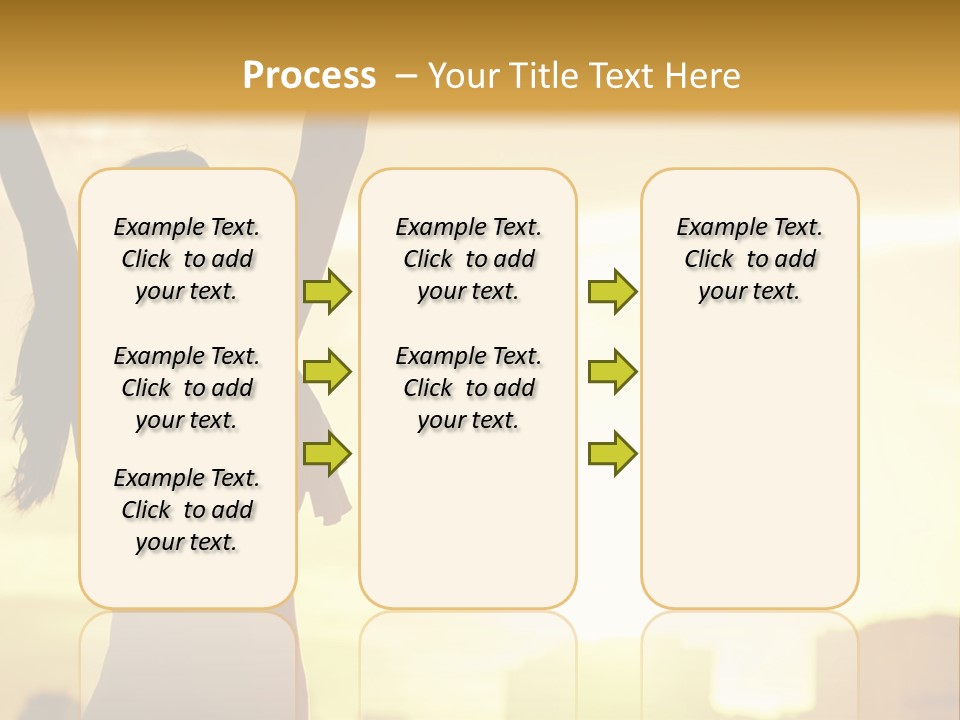 A Woman Raising Her Arms In The Air PowerPoint Template