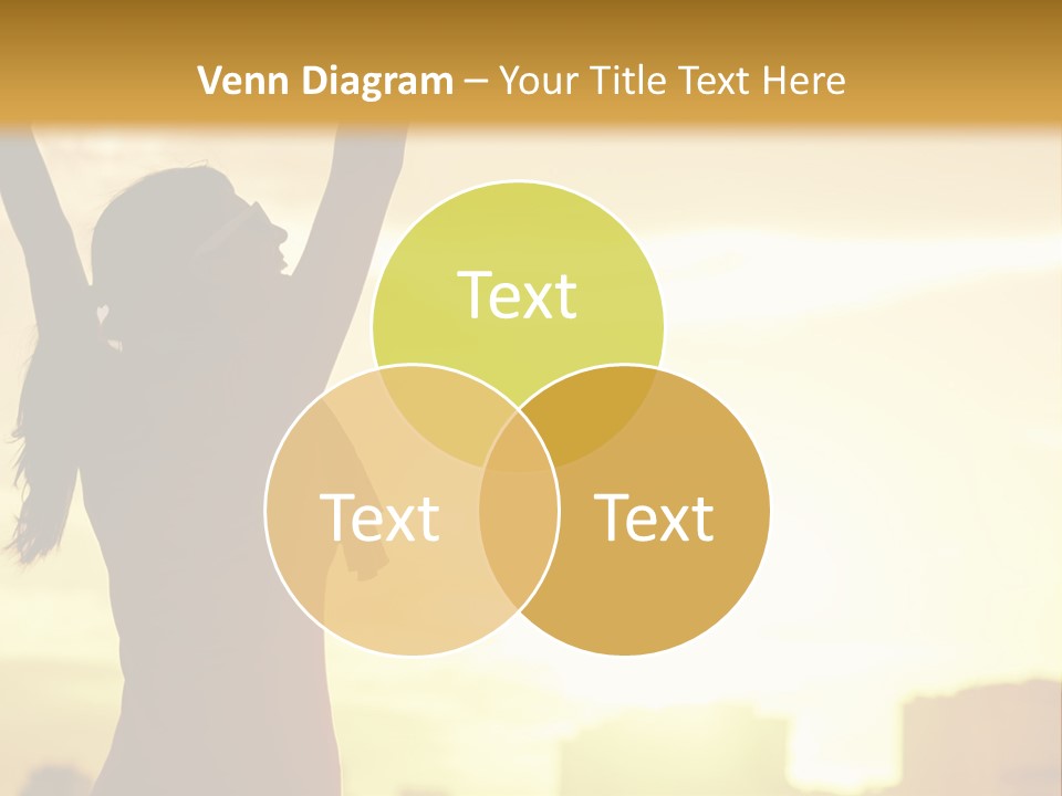 A Woman Raising Her Arms In The Air PowerPoint Template