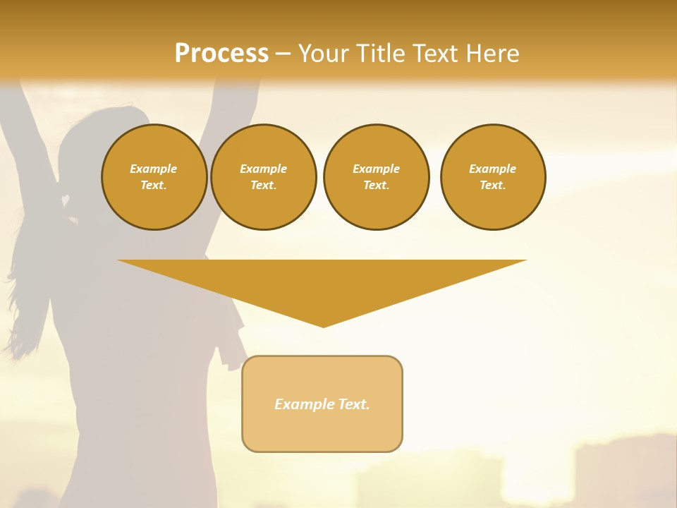 A Woman Raising Her Arms In The Air PowerPoint Template