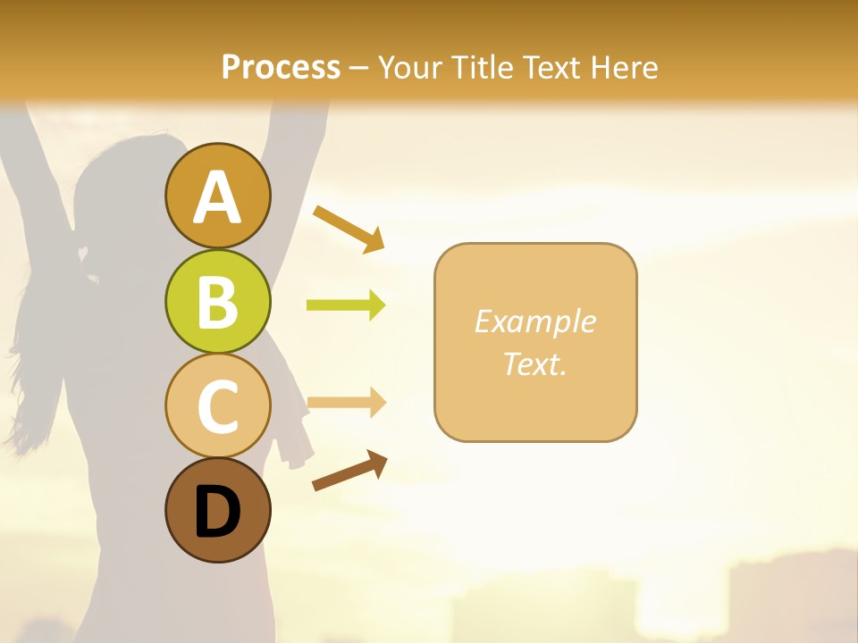 A Woman Raising Her Arms In The Air PowerPoint Template