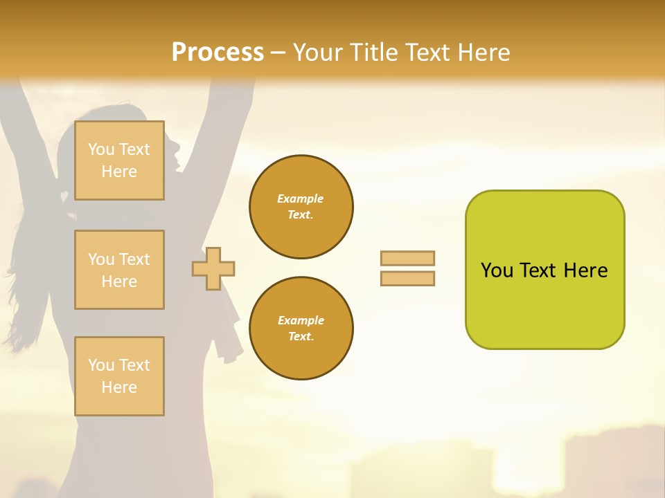 A Woman Raising Her Arms In The Air PowerPoint Template
