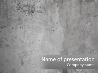 A Gray Concrete Wall With A White Background PowerPoint Template