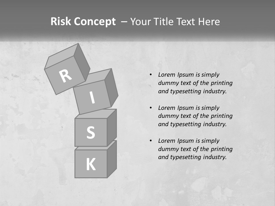 A Gray Concrete Wall With A White Background PowerPoint Template