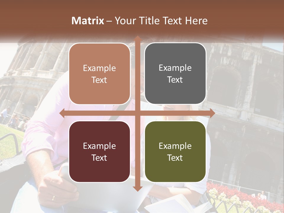 A Man And Woman Are Looking At Something On A Tablet PowerPoint Template