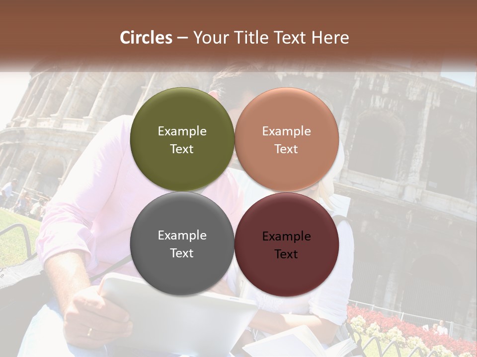 A Man And Woman Are Looking At Something On A Tablet PowerPoint Template