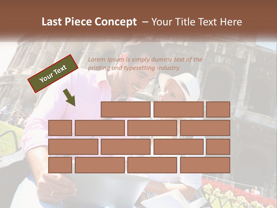 A Man And Woman Are Looking At Something On A Tablet PowerPoint Template