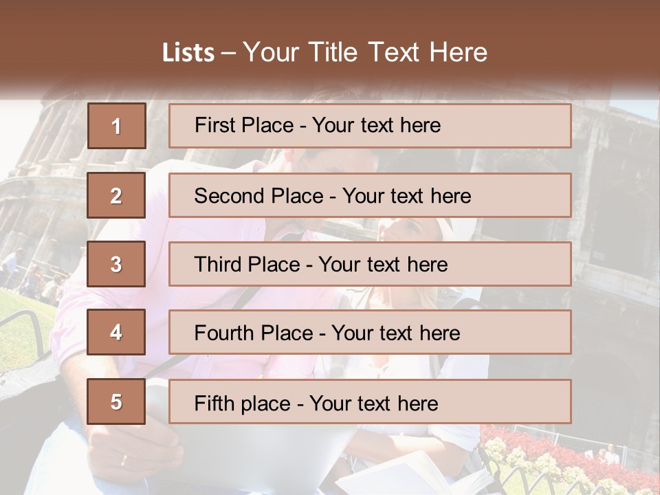 A Man And Woman Are Looking At Something On A Tablet PowerPoint Template