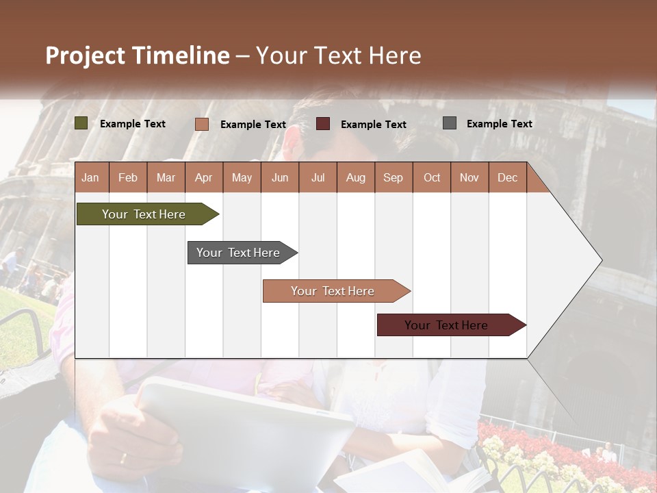 A Man And Woman Are Looking At Something On A Tablet PowerPoint Template