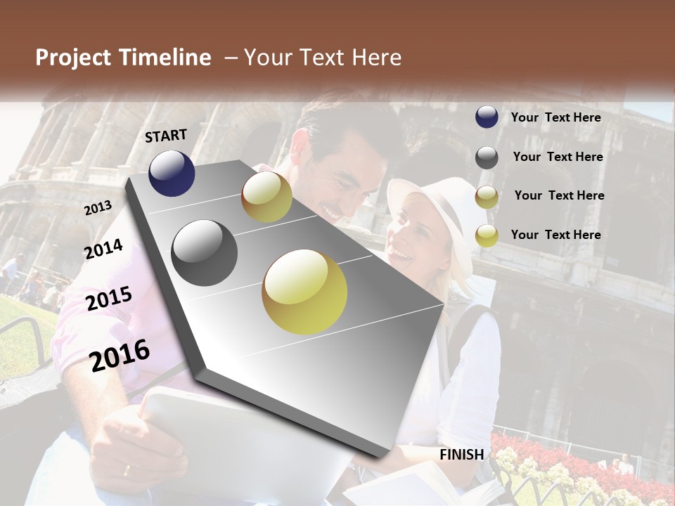 A Man And Woman Are Looking At Something On A Tablet PowerPoint Template