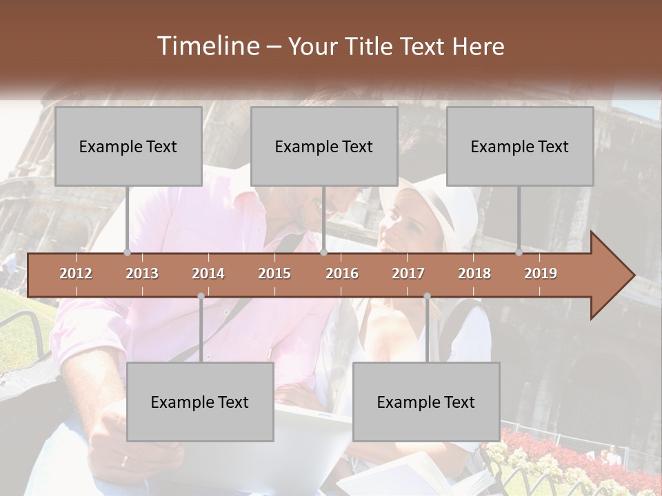 A Man And Woman Are Looking At Something On A Tablet PowerPoint Template
