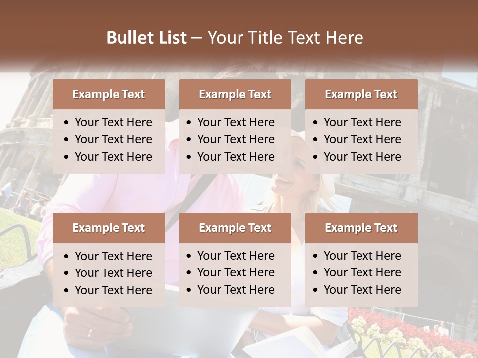 A Man And Woman Are Looking At Something On A Tablet PowerPoint Template