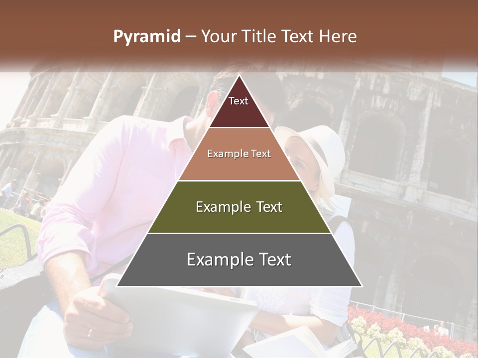 A Man And Woman Are Looking At Something On A Tablet PowerPoint Template