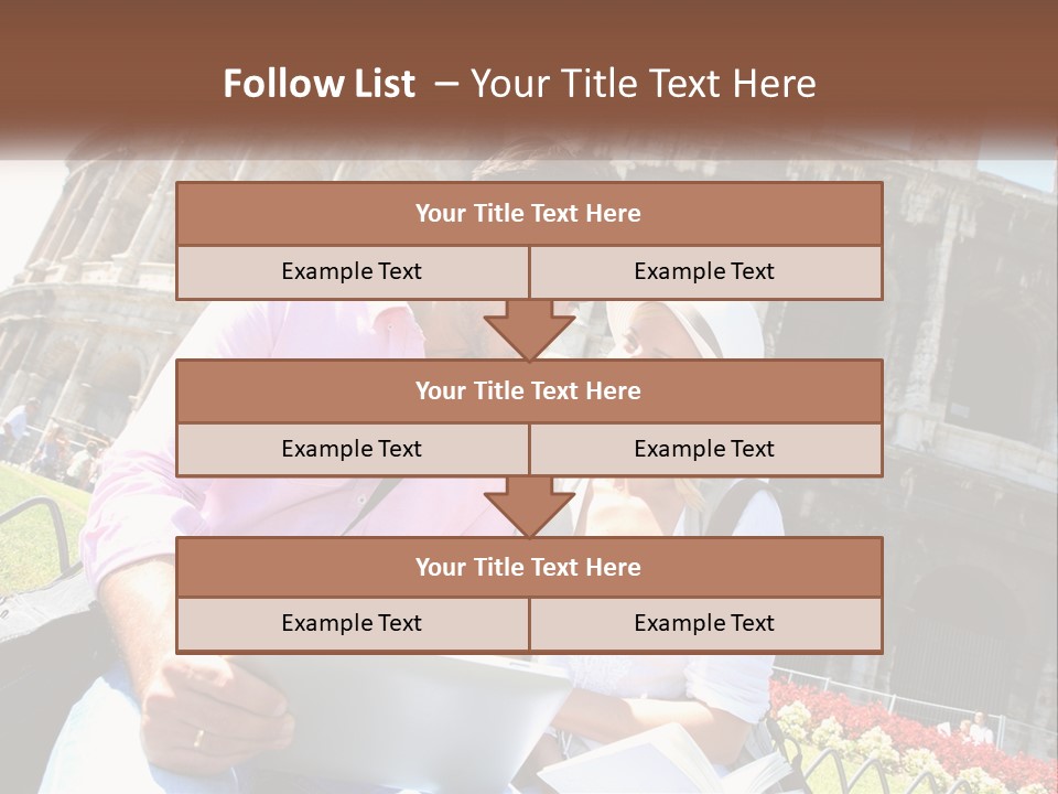 A Man And Woman Are Looking At Something On A Tablet PowerPoint Template