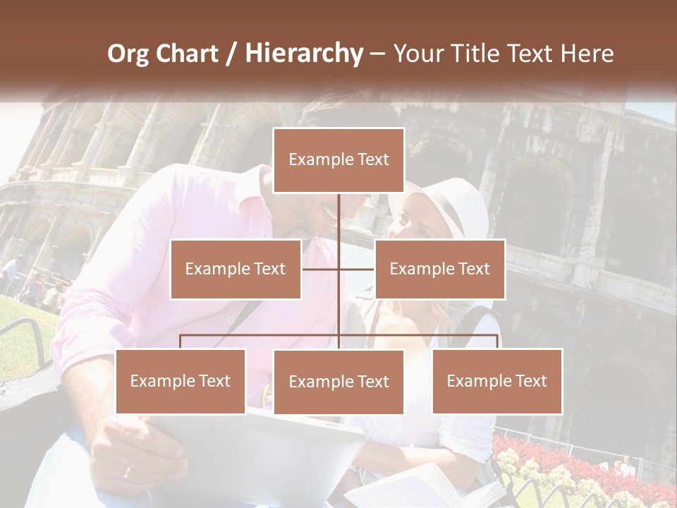 A Man And Woman Are Looking At Something On A Tablet PowerPoint Template