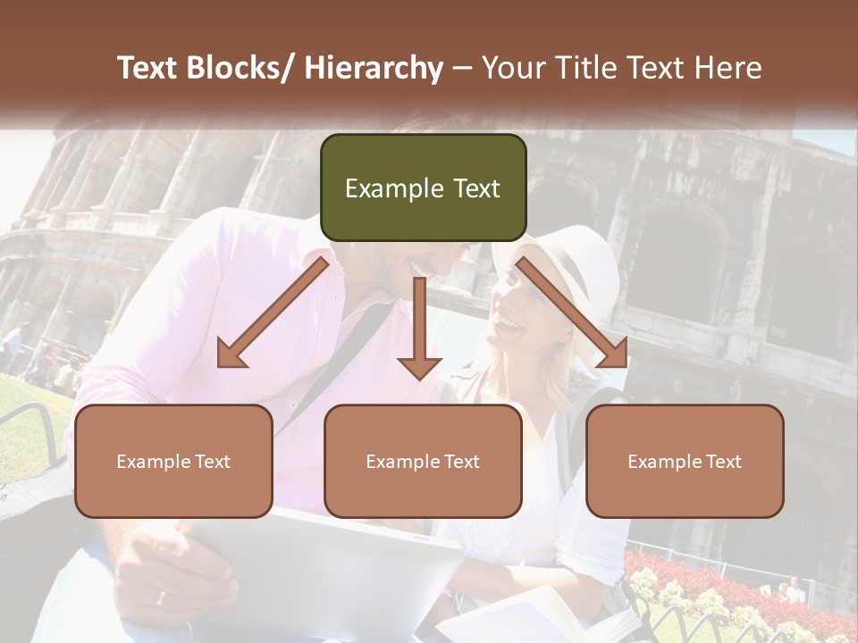 A Man And Woman Are Looking At Something On A Tablet PowerPoint Template