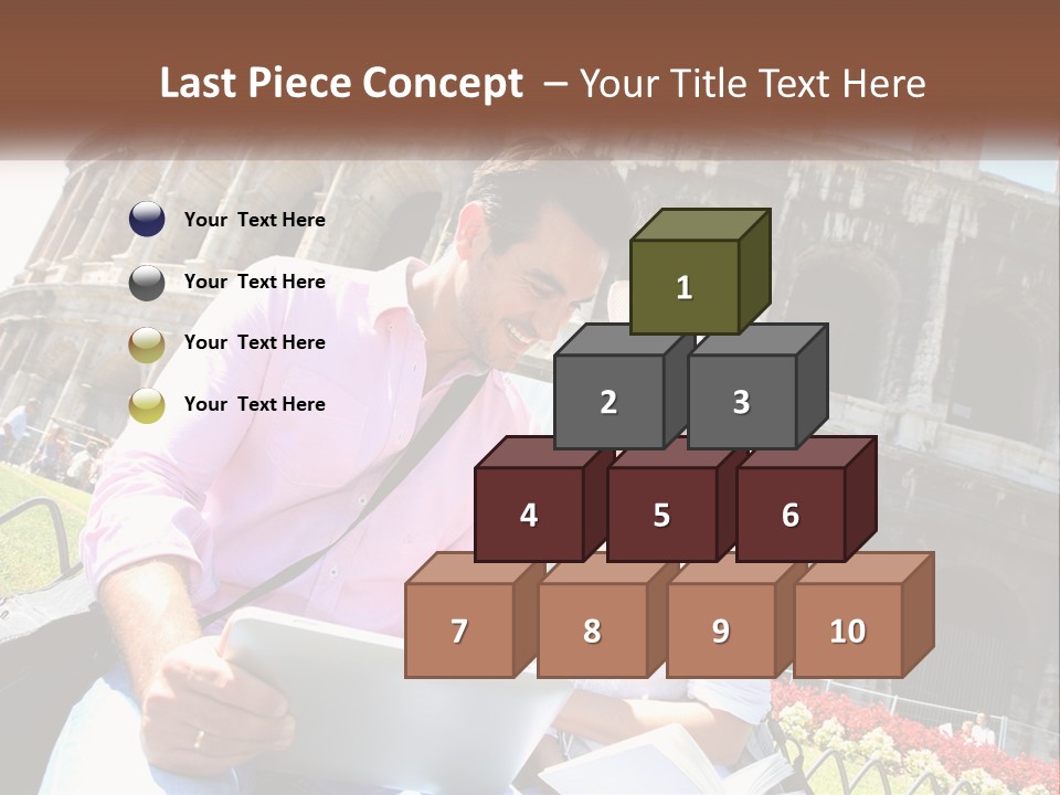 A Man And Woman Are Looking At Something On A Tablet PowerPoint Template