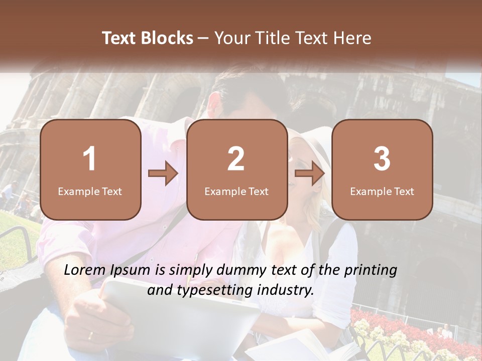 A Man And Woman Are Looking At Something On A Tablet PowerPoint Template