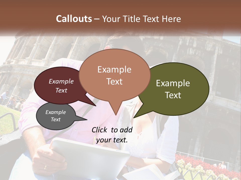A Man And Woman Are Looking At Something On A Tablet PowerPoint Template