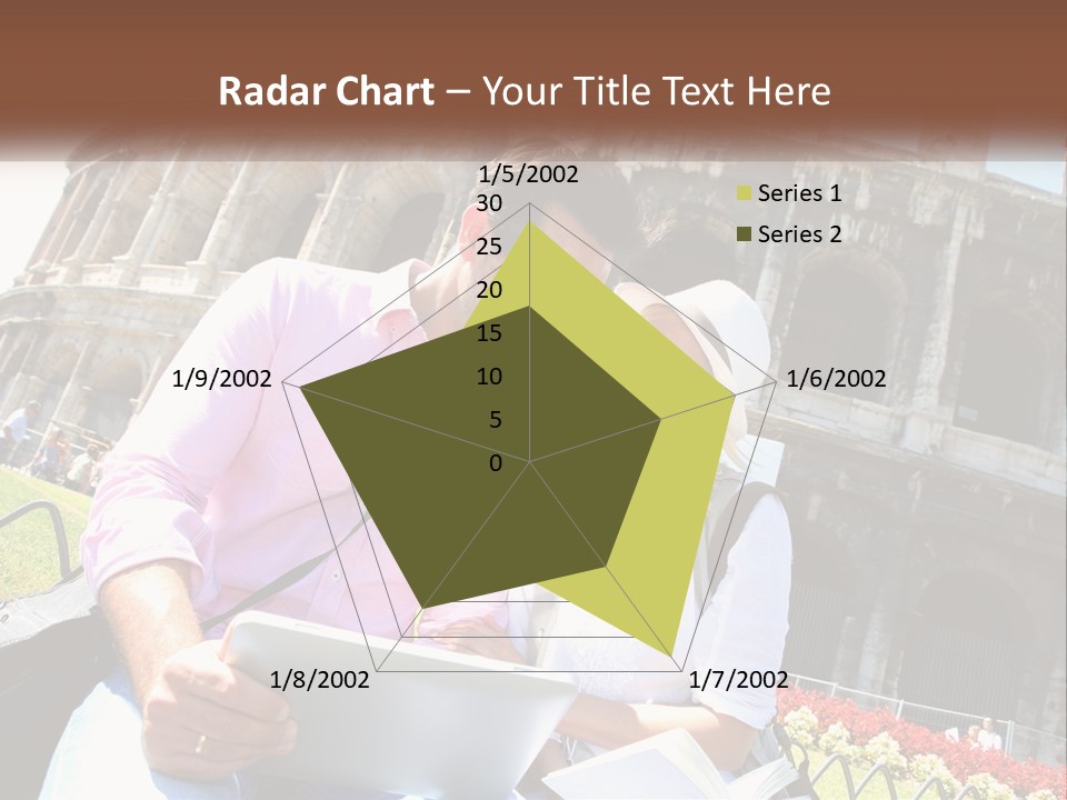 A Man And Woman Are Looking At Something On A Tablet PowerPoint Template