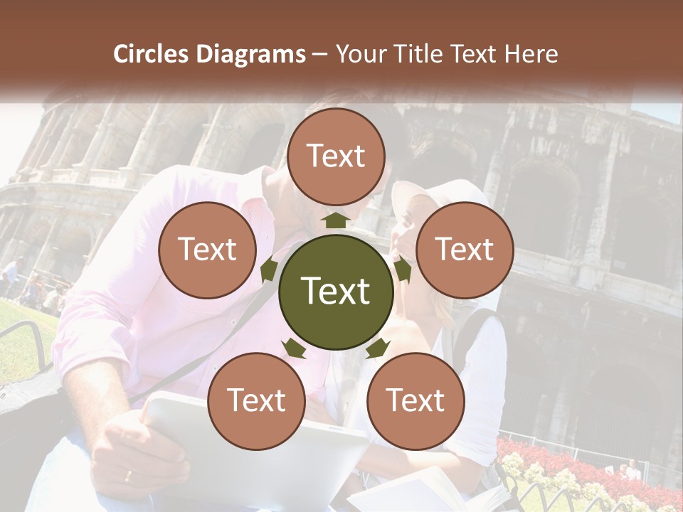 A Man And Woman Are Looking At Something On A Tablet PowerPoint Template