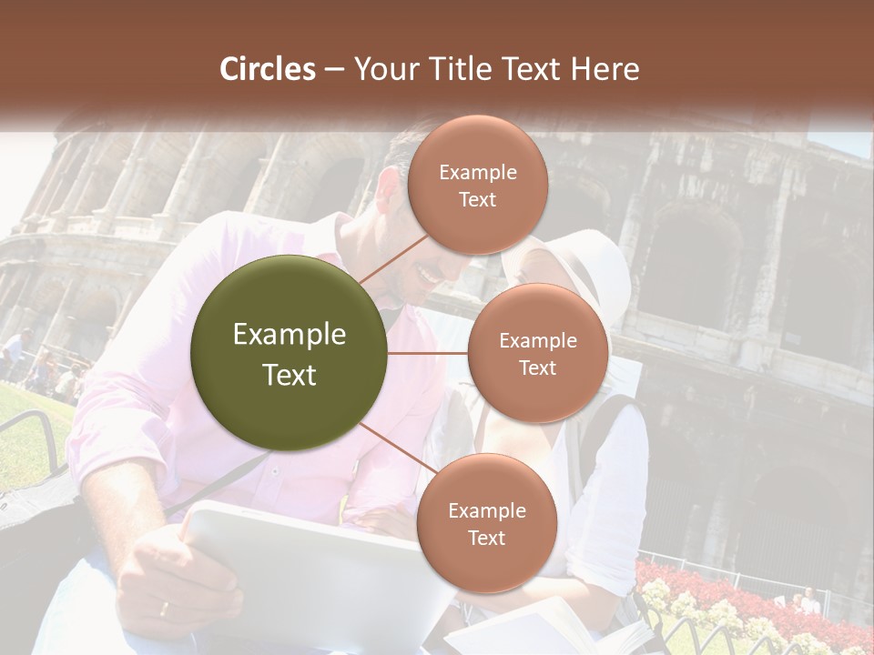 A Man And Woman Are Looking At Something On A Tablet PowerPoint Template