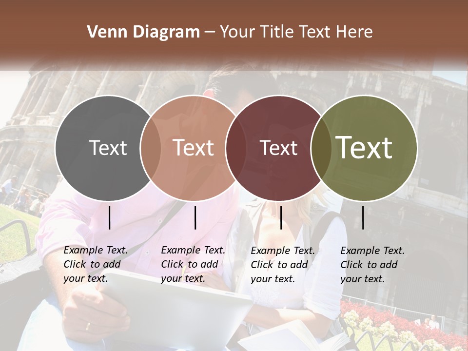 A Man And Woman Are Looking At Something On A Tablet PowerPoint Template