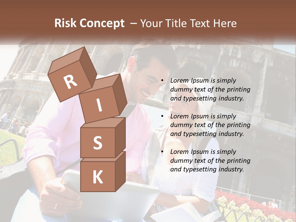 A Man And Woman Are Looking At Something On A Tablet PowerPoint Template