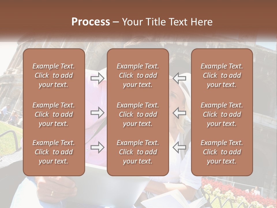 A Man And Woman Are Looking At Something On A Tablet PowerPoint Template